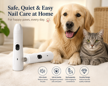 Rechargeable Pet Nail Grinder for Dogs & Cats