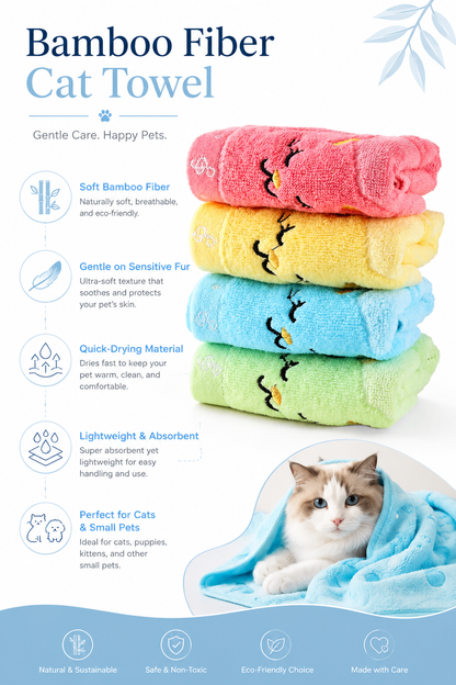 CozyCat Bamboo Grooming Towel