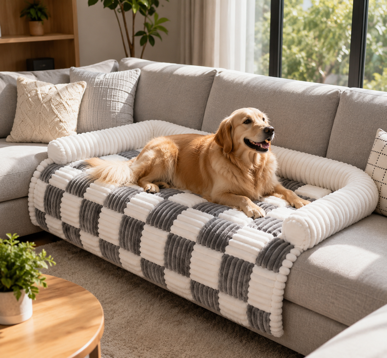 CloudComfort Checkered Sofa Bed