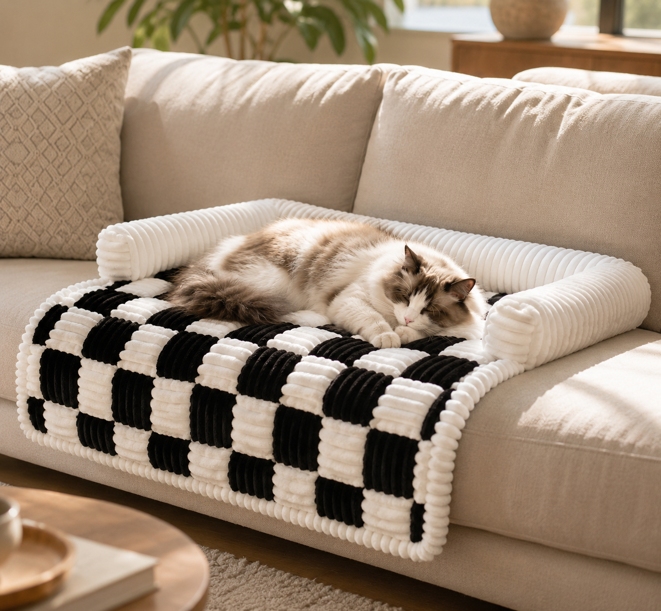 CloudComfort Checkered Sofa Bed