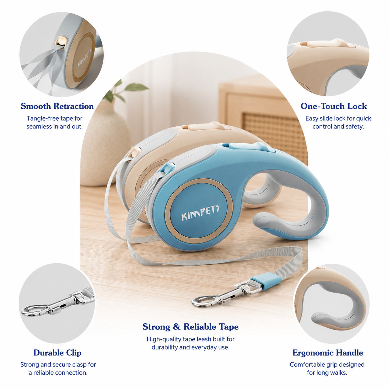 FlexiComfort Automatic Retractable Dog Leash